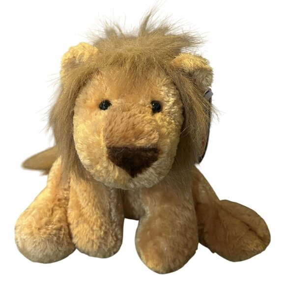 Mary Meyer Flip Flop Plush Stuffed Lion Vintage 13" Soft Toy With Red Bow - Picture 5 of 6